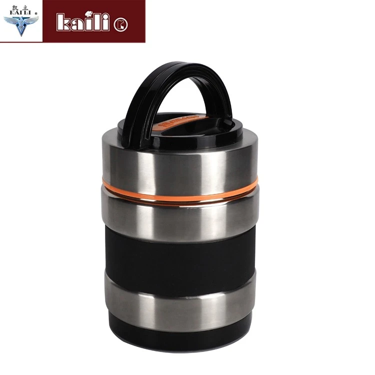 304 stainless steel vacuum steaming pot portable multi-layer large-capacity student and adult extra-long vacuum insulated lunch box detail image 2