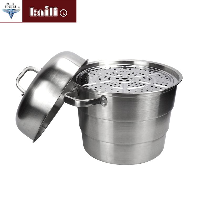 Stainless steel multi-functional three-layer steamer, multi-purpose steel ear steamer, thickened household steamed buns and mantou, gas stove cookware details Picture