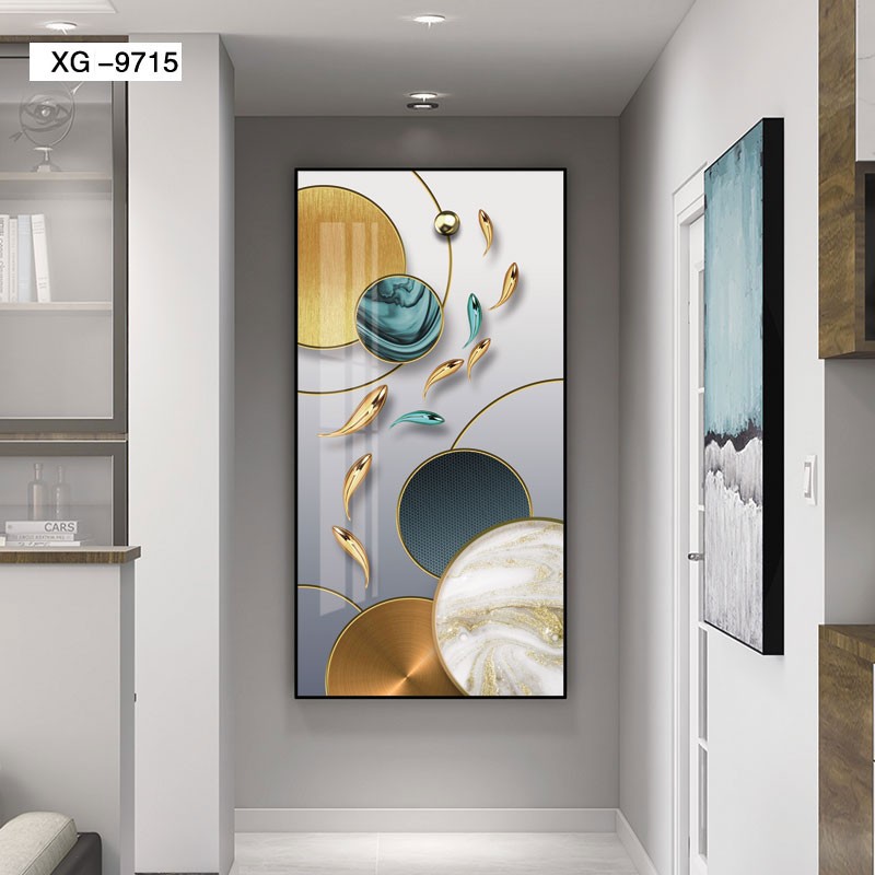 现代轻奢客厅装饰画抽象几何沙发背景墙装饰壁画手工画定制喷绘详情图10