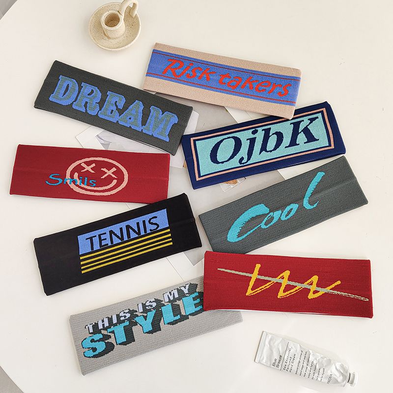 Hip Hop Letter-Printed Headband Super Cool Sports Accessories All-In-One Collection