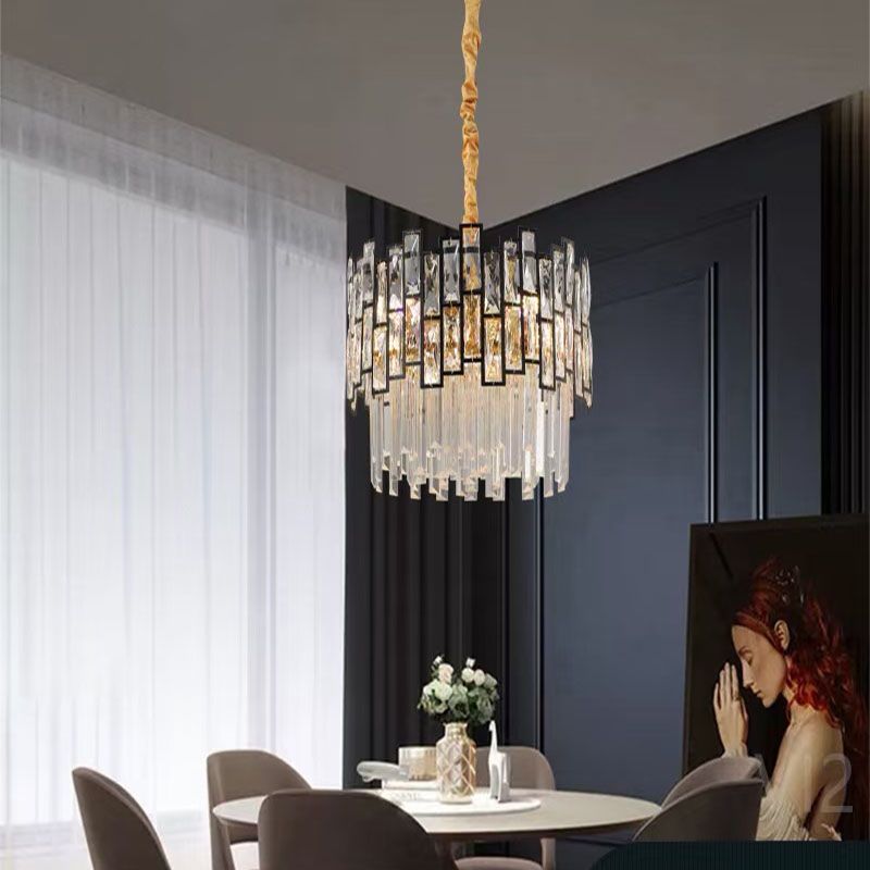 Light luxury crystal chandeliers, bedroom chandeliers, dining room chandeliers, club chandeliers, living room chandeliers Application Scenario