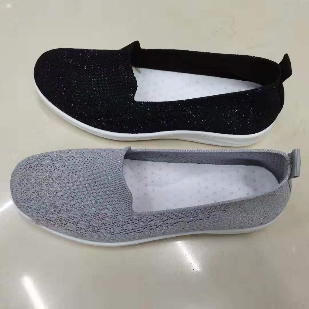 New breathable soft-soled walking shoes for export, Korean-style casual flying woven shoes, custom-made export bestsellers 40