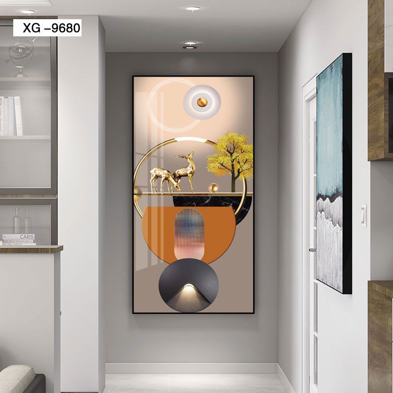 Abstract Geometric Living Room Triplet Decorative Painting Modern Simple Light Luxury Sofa Background Wall Spray Painting Porch Painting Custom Application Scenario