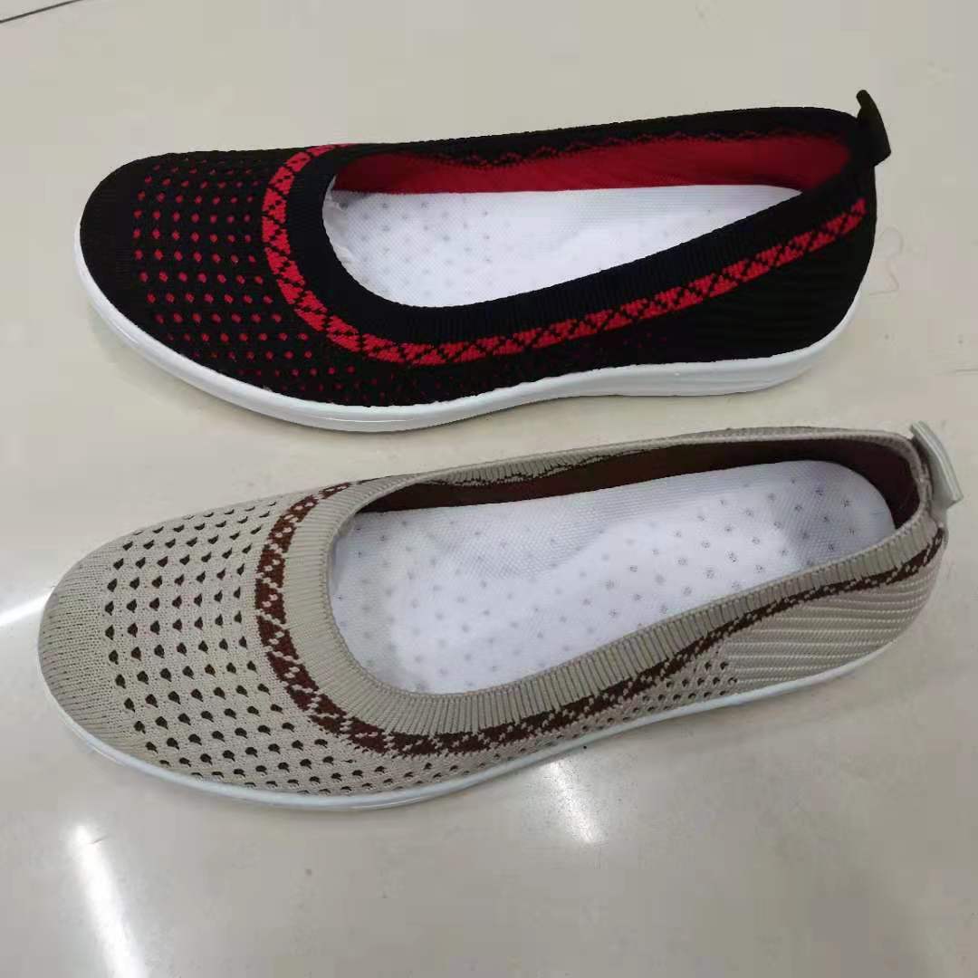 New breathable soft-soled walking shoes for export, Korean-style casual flying woven shoes, custom-made export bestsellers 35