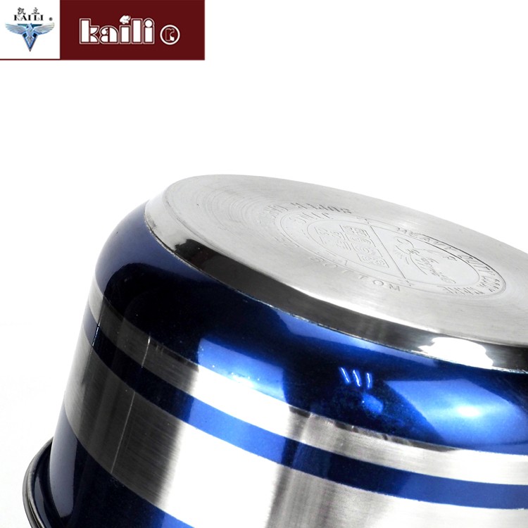 Four-piece set of colorful pot, household porridge pot, soup pot, double-bottom soup pot, induction cooker and gas stove, universal cookware detail image 7