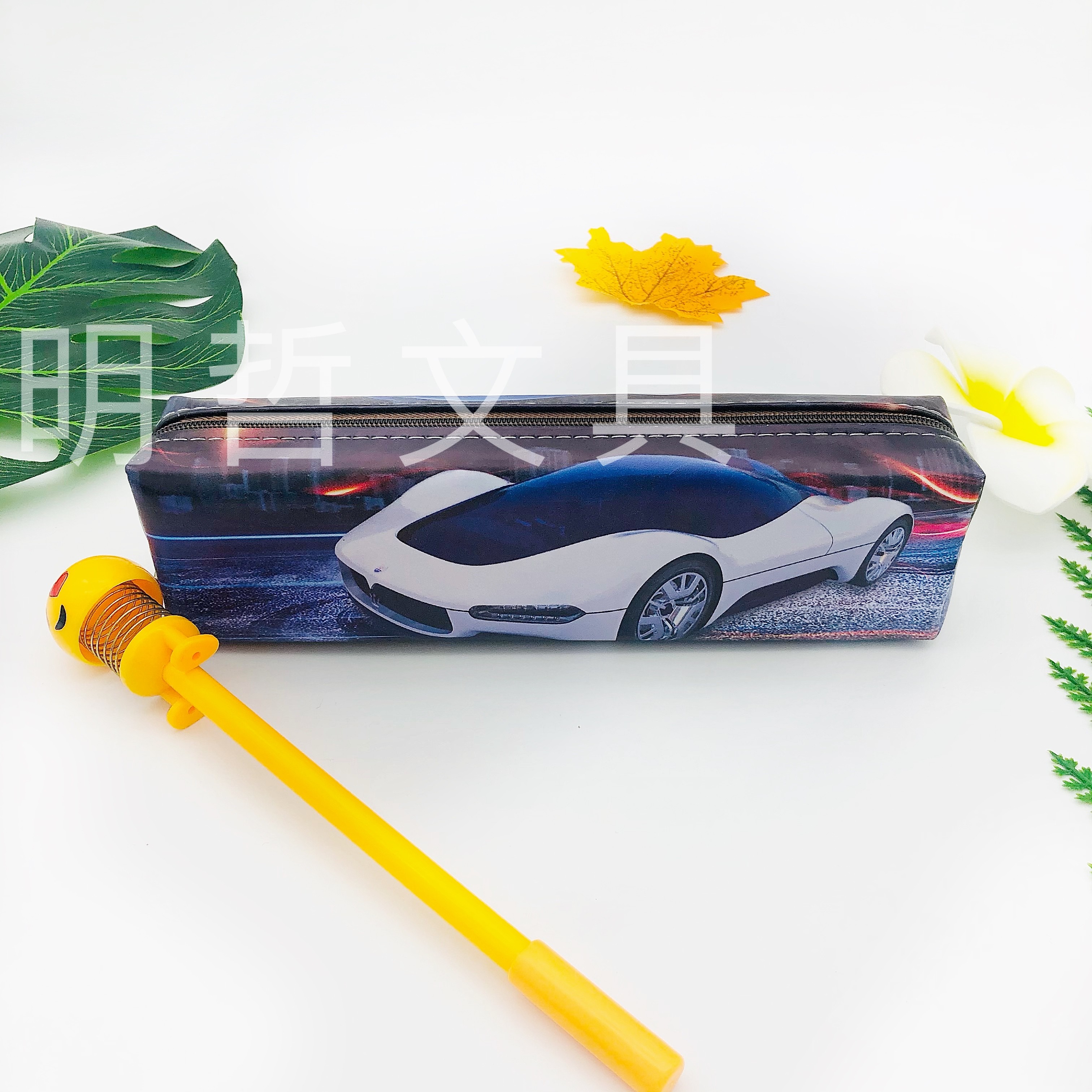 Creative Car Octagonal Pen Case Student Stationery Storage Bag undefined