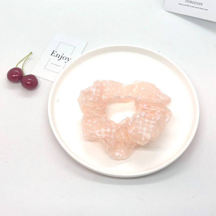 Anti-shiny cloth checkered pig large intestine hair ties Specification drawing