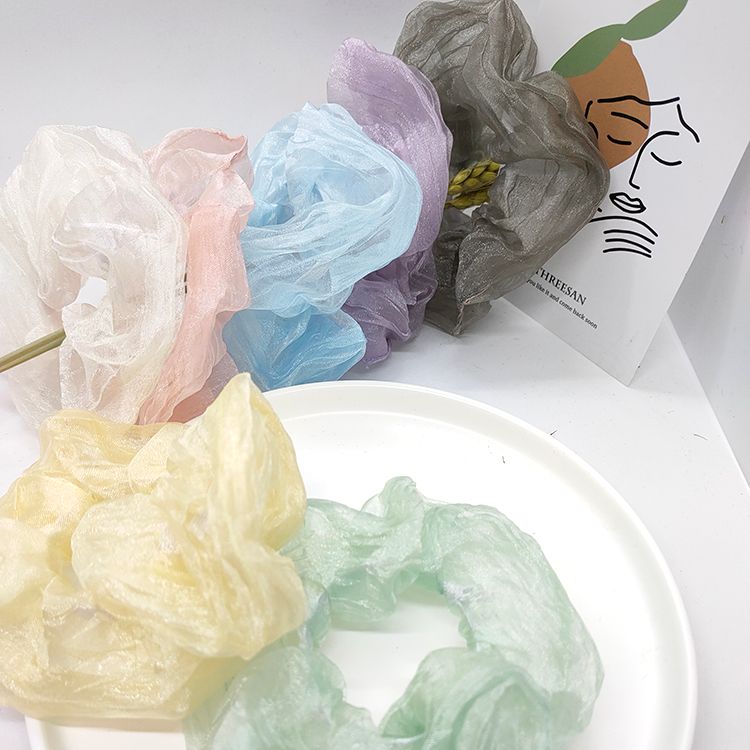 High-end pleated gauze loop pig large intestine hair loop full figure