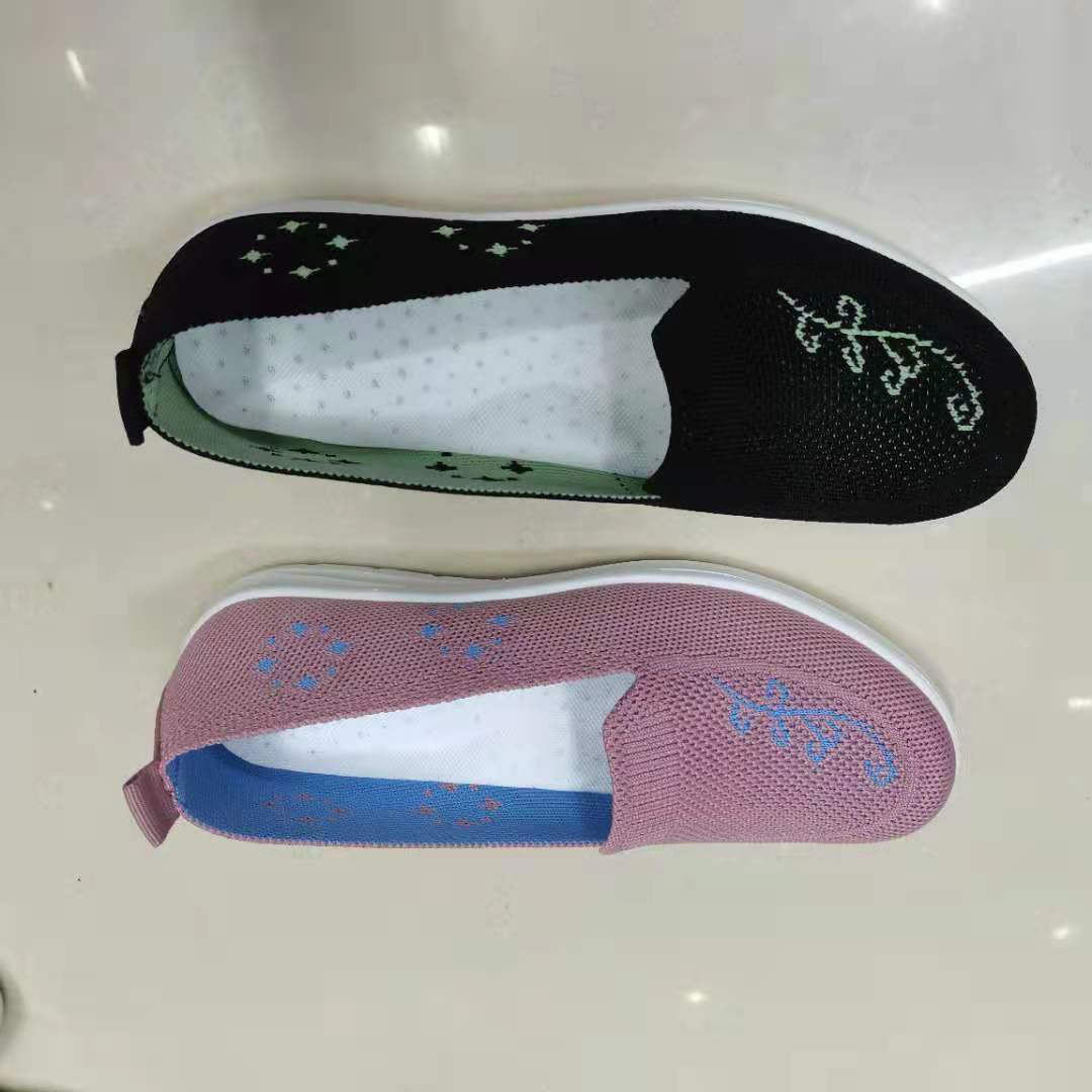 New breathable soft-soled walking shoes for export, Korean-style casual flying woven shoes, custom-made export bestsellers 73