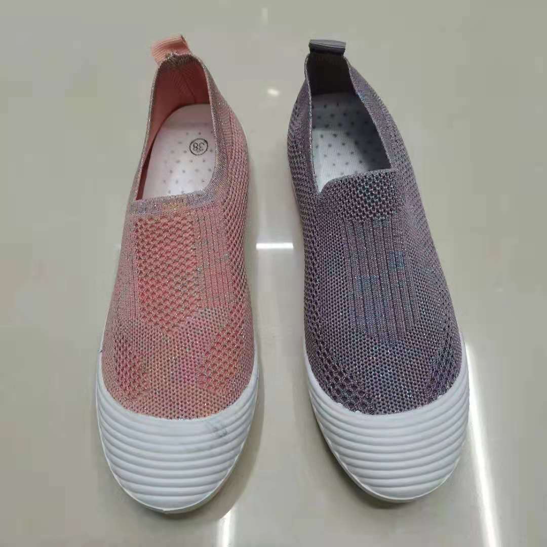 New breathable soft-soled walking shoes for export, Korean-style casual flying woven shoes, custom-made export bestsellers 25