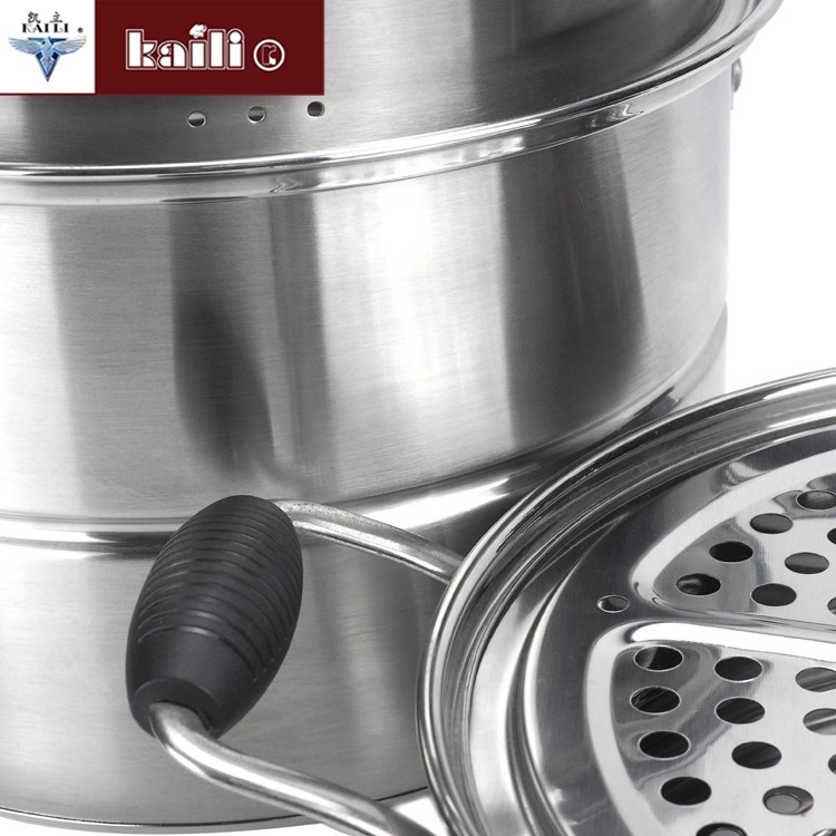 A thickened three-layer stainless steel Chinese multi-purpose steamer for household steaming of buns and mantou detail image 4