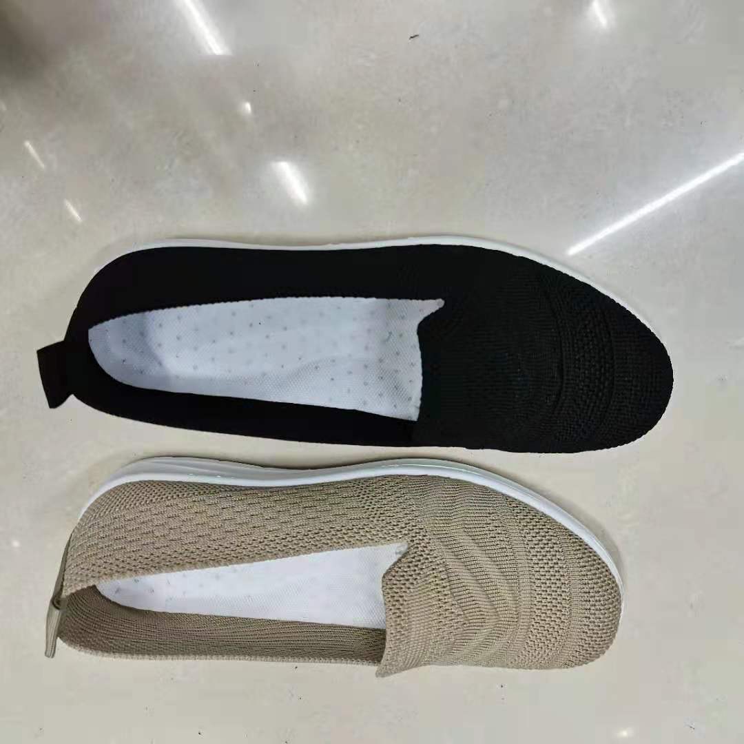 New breathable soft-soled walking shoes for export, Korean-style casual flying woven shoes, custom-made export bestsellers 75