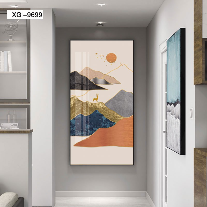 Modern Light Luxury Living Room Decorative Painting Abstract Geometric Sofa Background Wall Decoration Mural Manual Painting Custom Spray Painting Item Picture