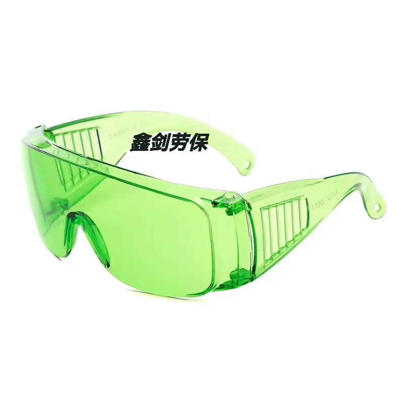 浅绿色  百叶窗 防护眼镜 防护眼罩 防尘眼镜 防冲击眼镜图