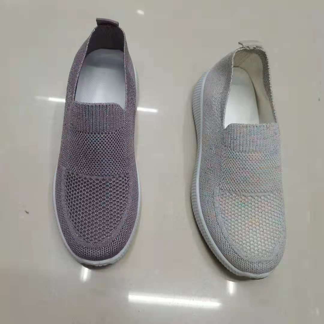 New breathable soft-soled walking shoes for export, Korean-style casual flying woven shoes, custom-made export bestsellers 58
