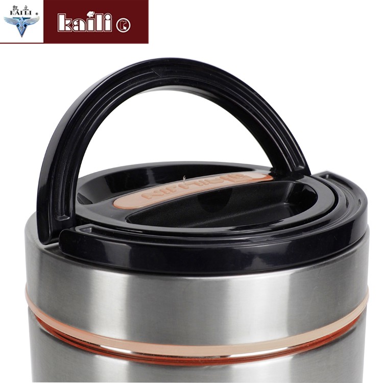 Stainless steel vacuum anti-overflow pot portable multi-layer large-capacity vacuum super-long insulated lunch box for students and office workers detail image 3