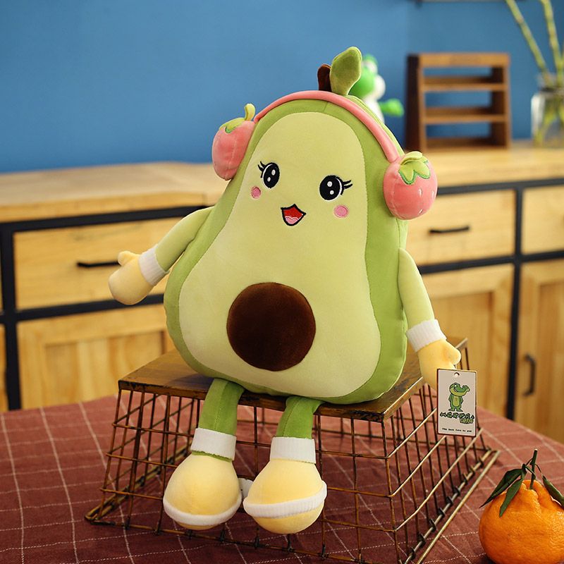 2022 New cute birthday gifts for boys and girls: Headphones, avocados, 105cm pink strawberries, bedroom bed plush toys, wedding wholesale Specification image