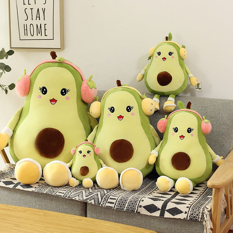 2022 New cute birthday gifts for boys and girls: Headphones, avocados, 105cm pink strawberries, bedroom bed plush toys, wedding wholesale details Picture