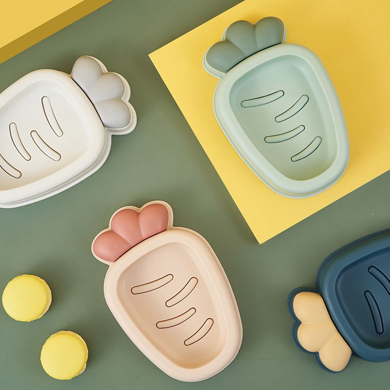 Radish soap box, creative soap rack, no-hole soap storage rack, soap box, draining bathroom soap rack details Picture
