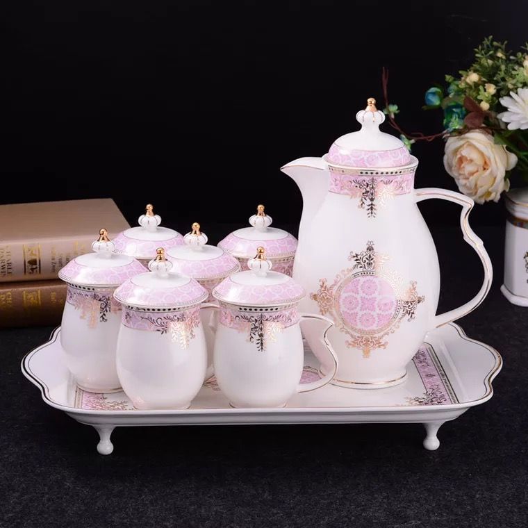 Ceramic water sets, ceramic cups, ceramic kettles, ceramic trays, tea sets, coffee sets, cups, water cups, single cup LIDS, office cups, household tea sets, gifts details Picture