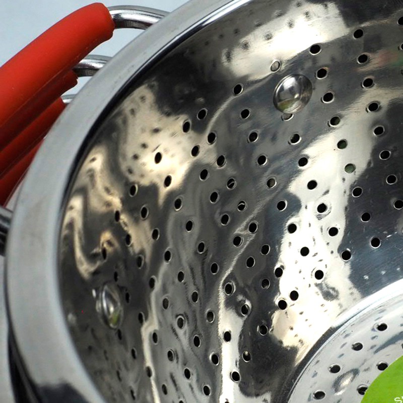 不锈钢加厚双柄小孔水果篮洗菜盆沥水篮厨房多用篮详情图9