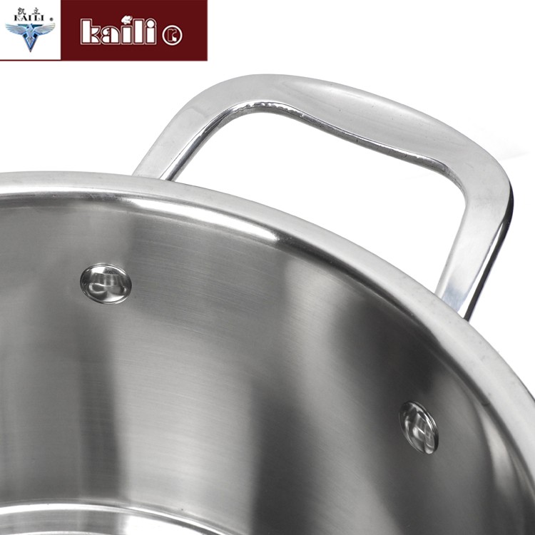 304 stainless steel double-bottom steamer, double-layer multi-purpose steamer, thickened household steamed buns and mantou multi-purpose pot detail image 3