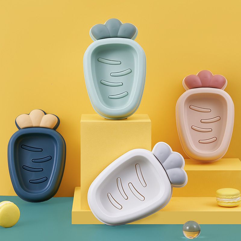 Radish soap box, creative soap rack, no-hole soap storage rack, soap box, draining bathroom soap rack full figure