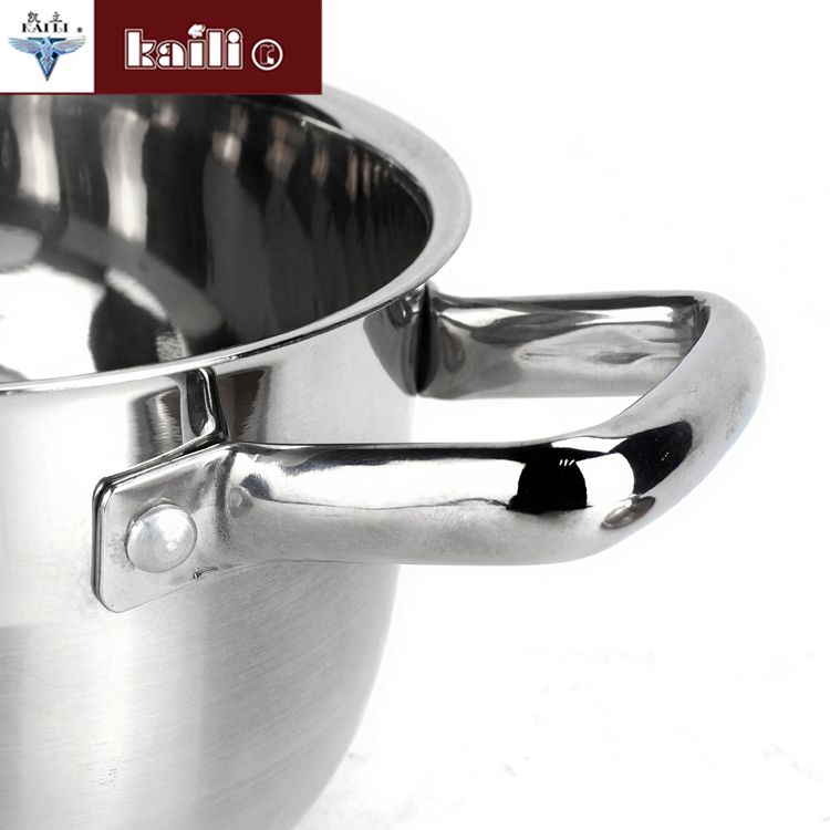 不锈钢家用复合钢煮粥锅煲汤锅汤锅奶锅电磁炉煤气灶通用锅具细节图