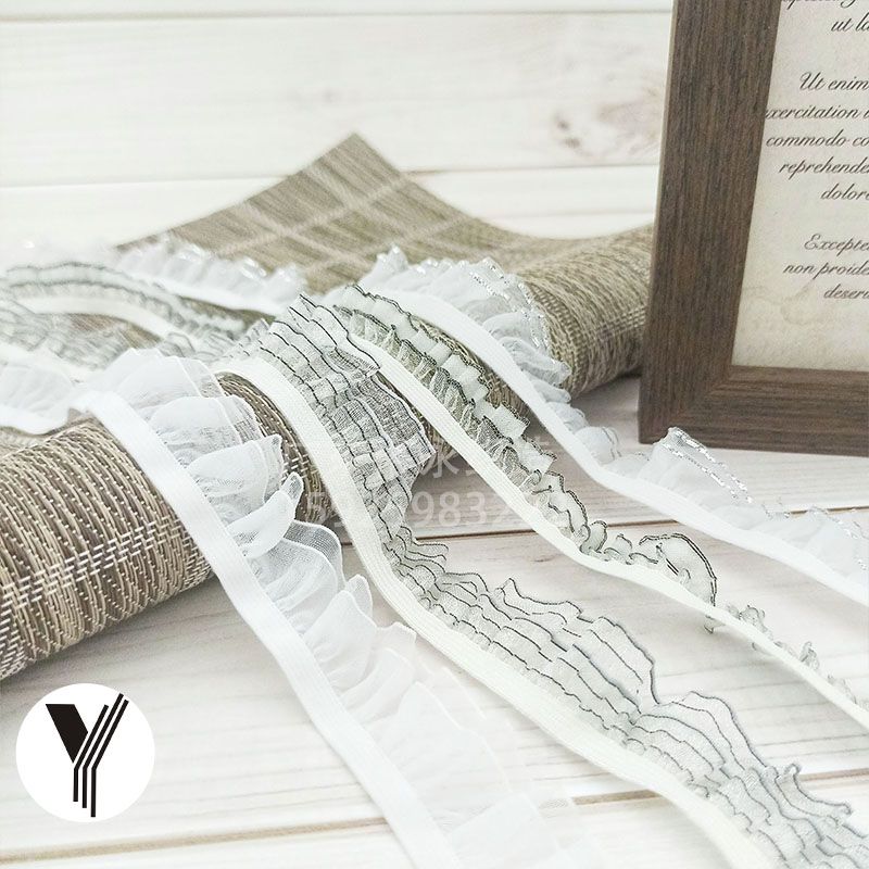 Manufacturers Spot Gold And Silver Onion Wooden Ear Lace Elastic Elastic Ribbon Nylon Clothing Hem Women's Culottes Accessories Application Scenario