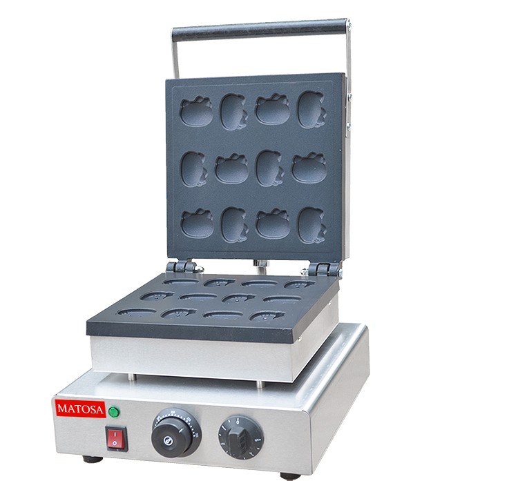 Commercial electric heating robot cat machine FY-2218C Dingdang Cat twelve-compartment crispy Chicken Pancake machine detail image 3