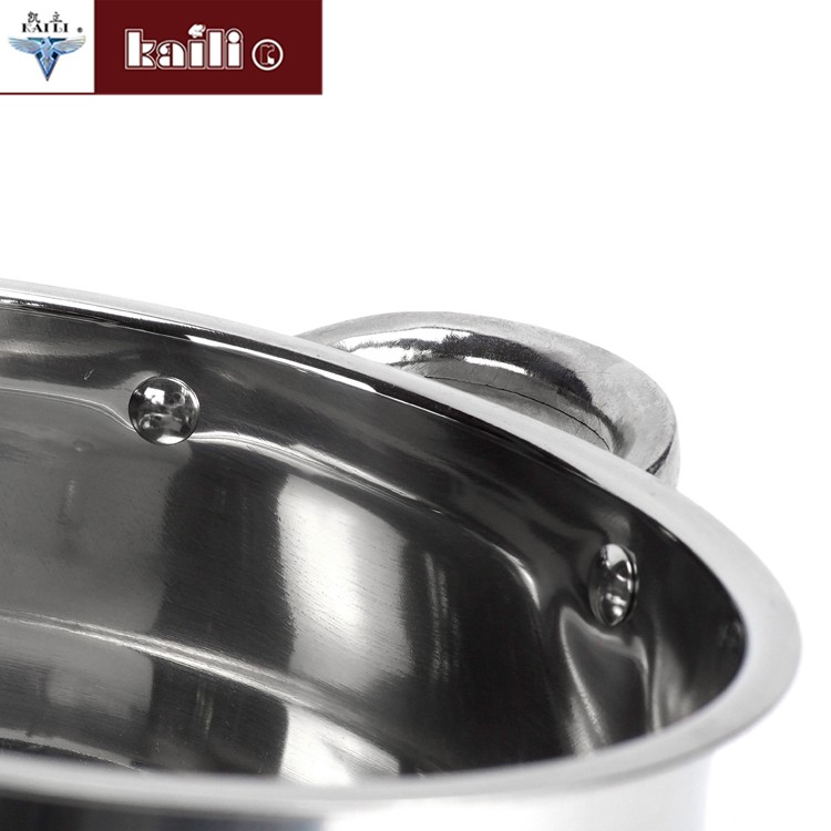 Stainless steel five-piece set pot, household porridge pot, soup pot, double-bottom soup pot, induction cooker, gas stove, universal cookware detail image 5