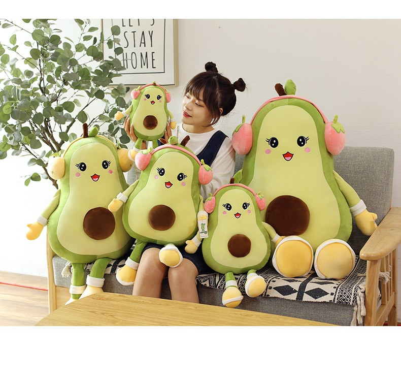 2022 New cute birthday gifts for boys and girls: Headphones, avocados, 105cm pink strawberries, bedroom bed plush toys, wedding wholesale pic 18