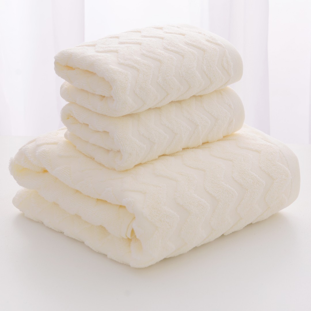 Yiwu Good Products: Qingchen Youjia Pure Cotton Absorbent Household Face Wash and Cleansing towels, wavy towels detail image 8