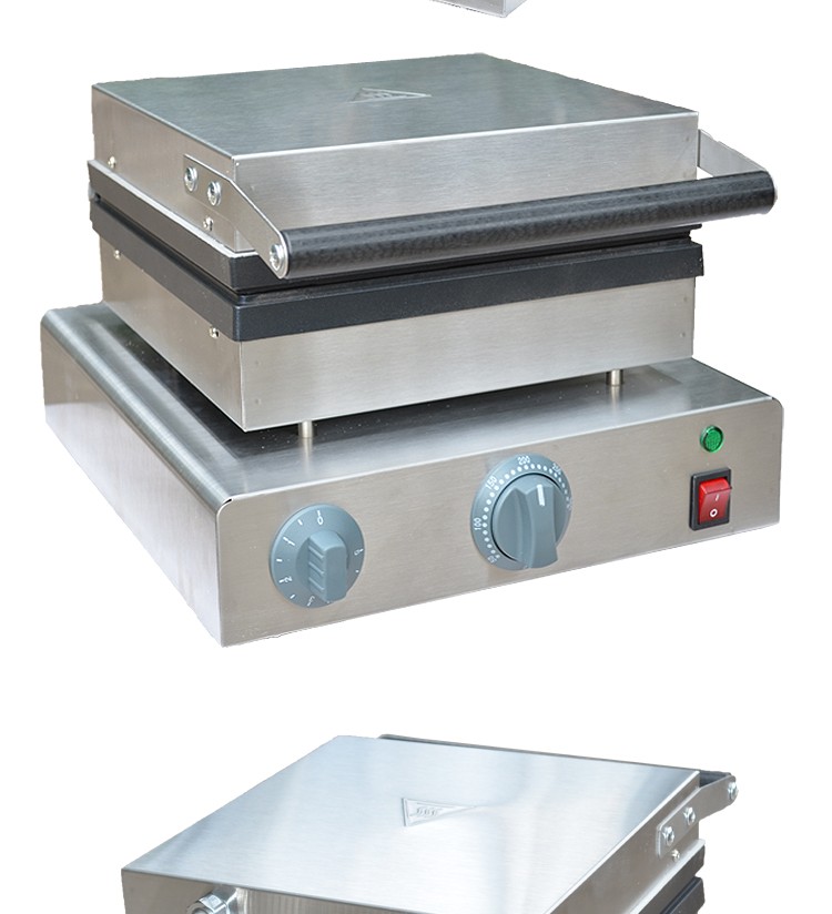 Horno de waffle eléctrico FY-2206-2D comercial muffins máquina cuadrado waffle plaga snack equipment detail image 7