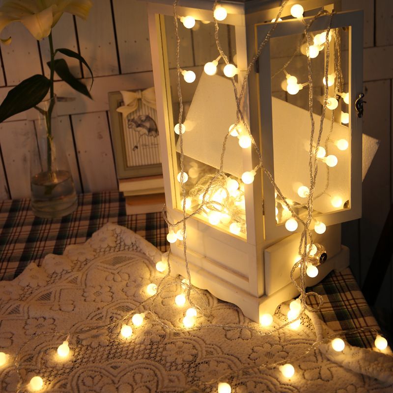 led string lights, usb remote control, spherical string lights, battery box, star lights, room Christmas decoration, outdoor starry sky colored lights Specification image