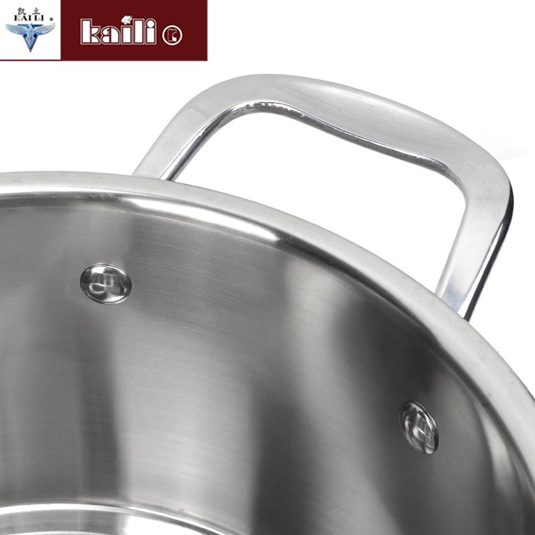 304 stainless steel double-bottom steamer, double-layer multi-purpose steamer, thickened household steamed buns and mantou multi-purpose pot Specification image