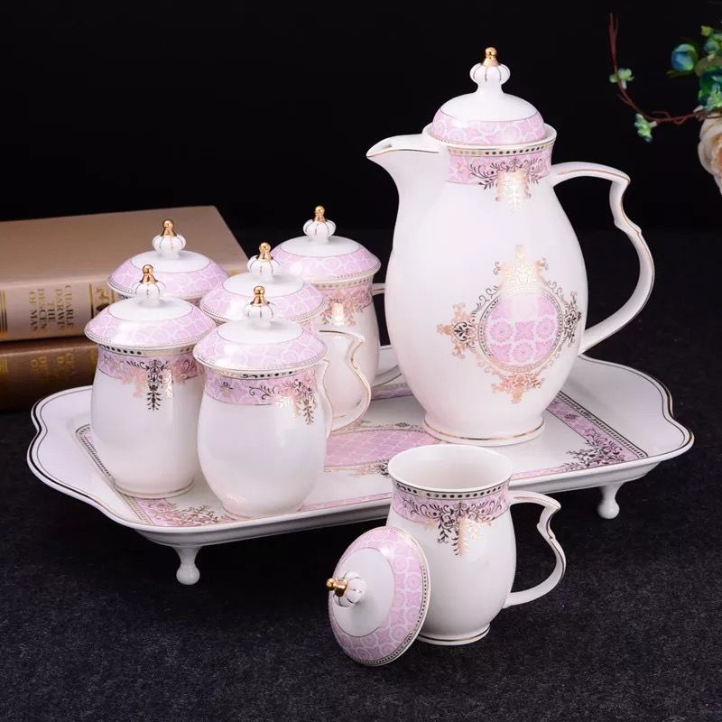 Ceramic water sets, ceramic cups, ceramic kettles, ceramic trays, tea sets, coffee sets, cups, water cups, single cup LIDS, office cups, household tea sets, gifts Item Picture