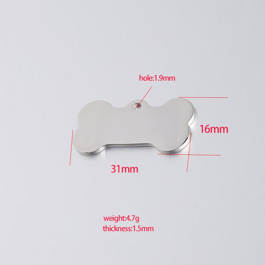 DIY engraved dog bone pendant with finely polished mirror surface
