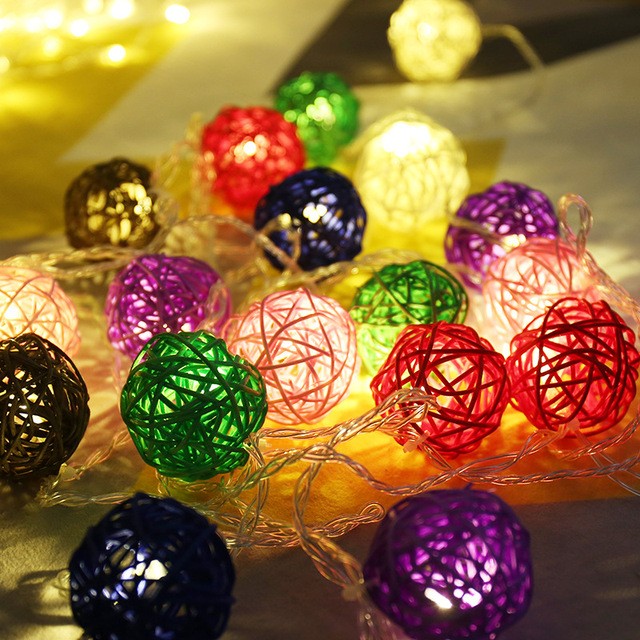 5cm LED light string, Thai sepak takak light string, starry sky light, wedding decorative light, ins Christmas small colorful light string detail image 1
