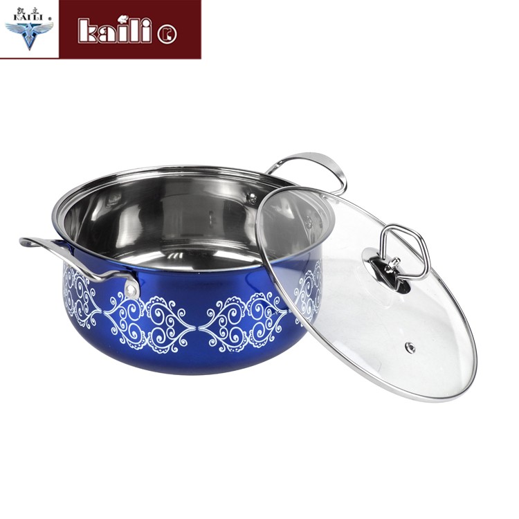 Five-piece set of colorful POTS, suitable for household use such as porridge POTS, soup POTS, induction cookers and gas stoves detail image 2