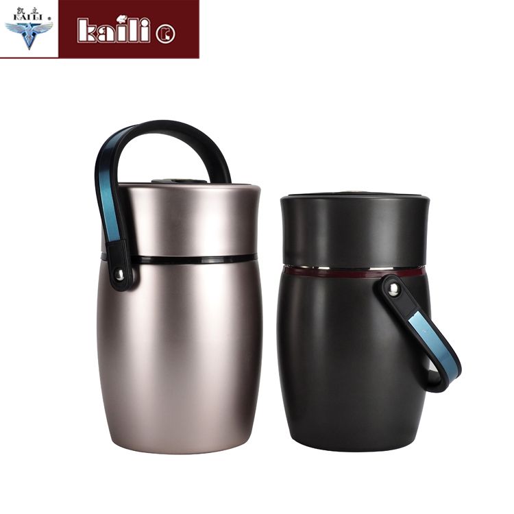 Stainless steel insulated pot for students and office workers, portable lunch box, vacuum, extra-long insulated, large-capacity bento pot
