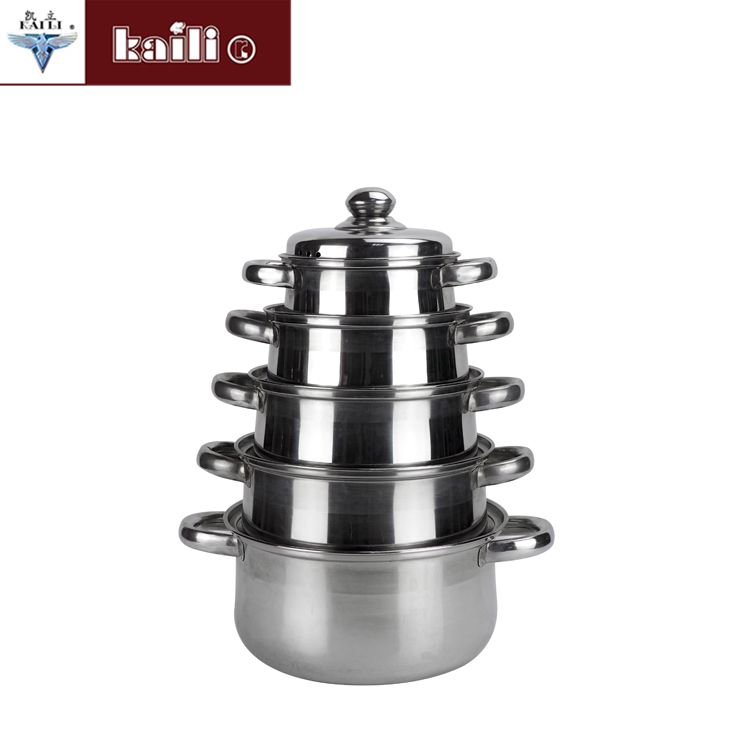 Five-piece set: Household porridge pot, soup pot, soup pot set, induction cooker, gas stove, universal cookware