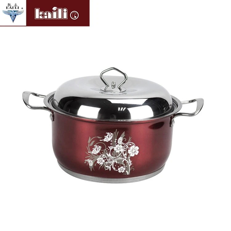 Five-piece set of colorful pot, household porridge pot, soup pot, soup pot, induction cooker, gas stove, universal cookware detail image 8