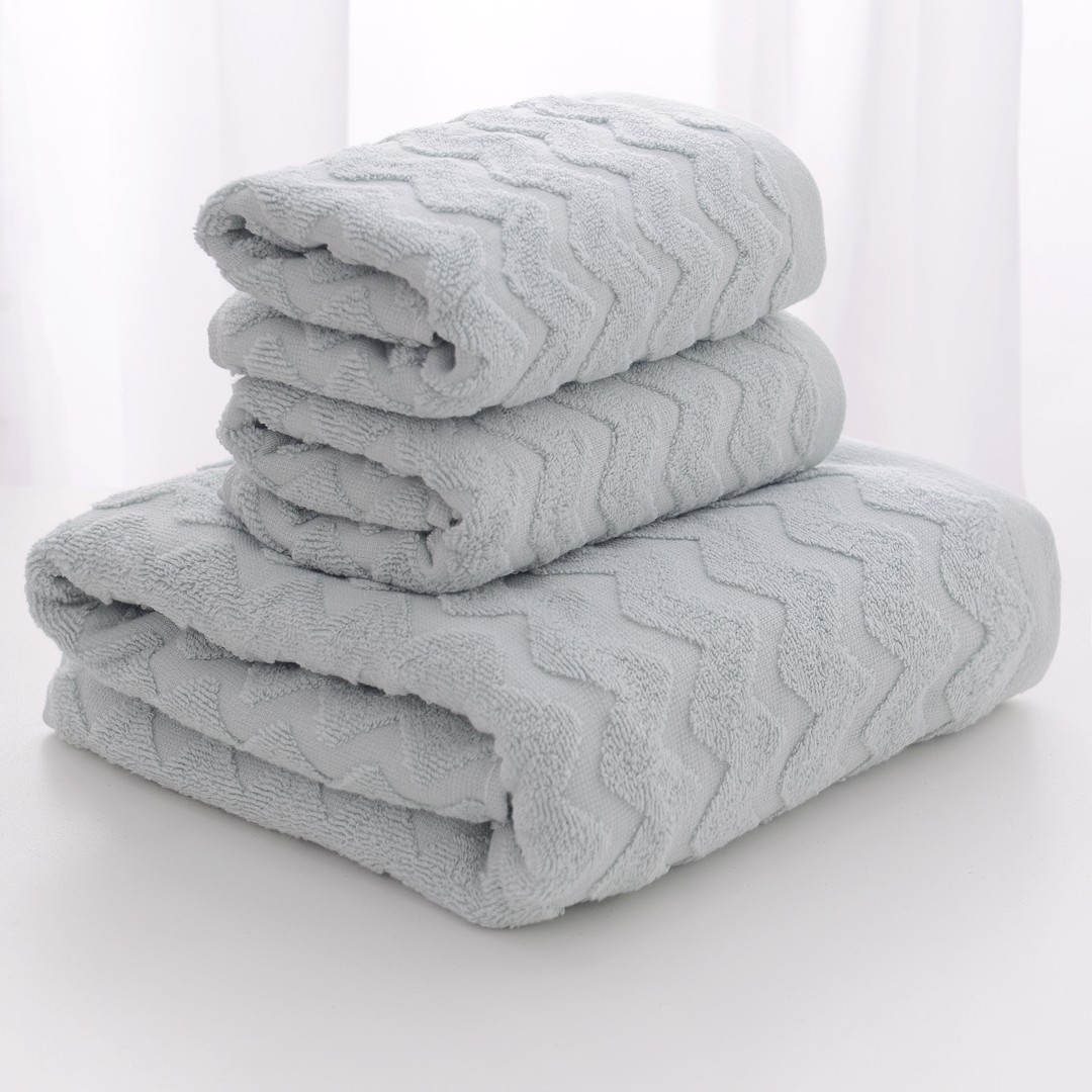 Yiwu Good Products: Qingchen Youjia Pure Cotton Absorbent Household Face Wash and Cleansing towels, wavy towels detail image 9