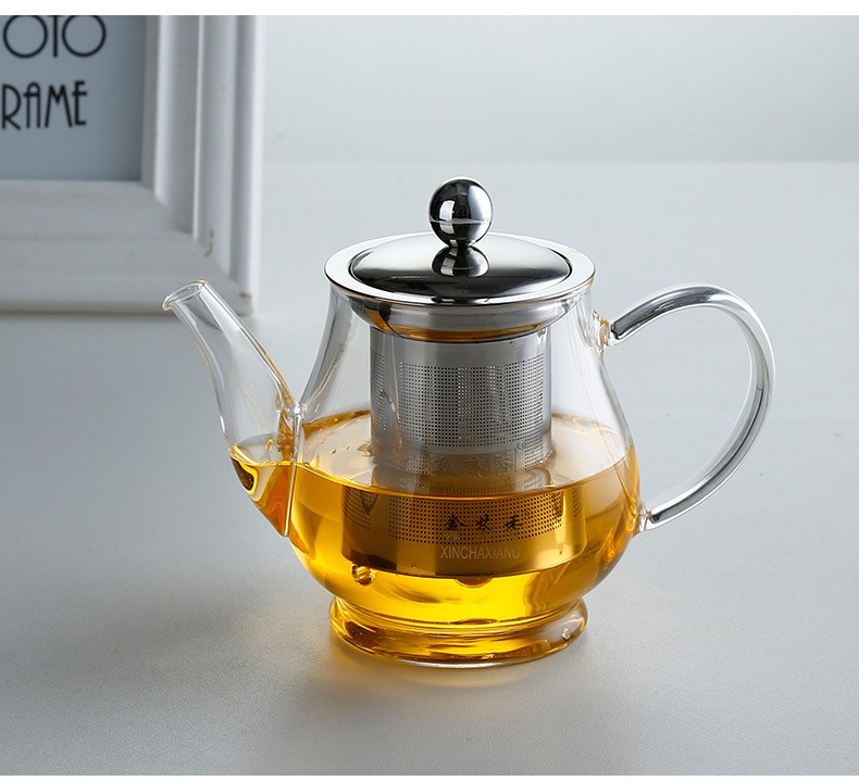 批发人工吹制高硼硅耐热玻璃壶隔漏茶壶茶杯茶具详情15