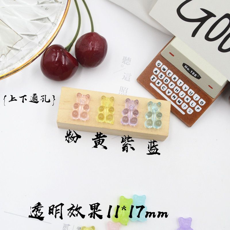 diy jewelry accessories, QQ Candy, bear, acrylic beaded earrings, earrings, phone cases, car hangers, loose beads Application Scenario