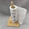 Jiehao Bamboo and Wood Household Kitchen Bamboo Tissue holder, Tissue and cling film storage rack, Creative bamboo-style sanitary roll paper Wonder