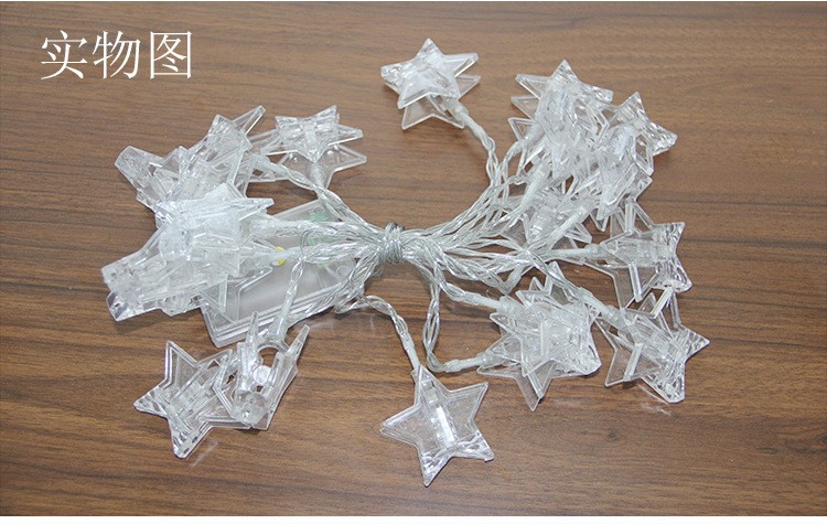 LED星星夹子灯相片照片墙灯串ins彩灯房间布置生日圣诞新年装饰灯详情图5