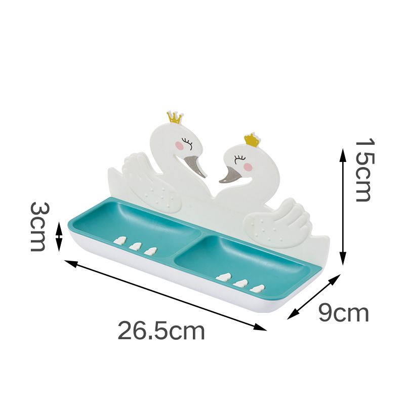 Little Swan cartoon soap box, bathroom wall-mounted soap box, creative household bathroom plastic soap box wholesale Item Picture