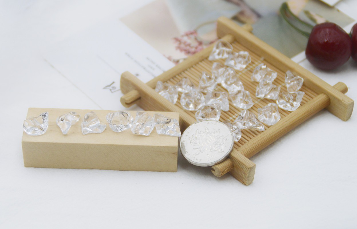 透明亚克力乱石冰块diy饰品配件散珠耳饰发饰吊坠配件鱼缸花假土详情图1